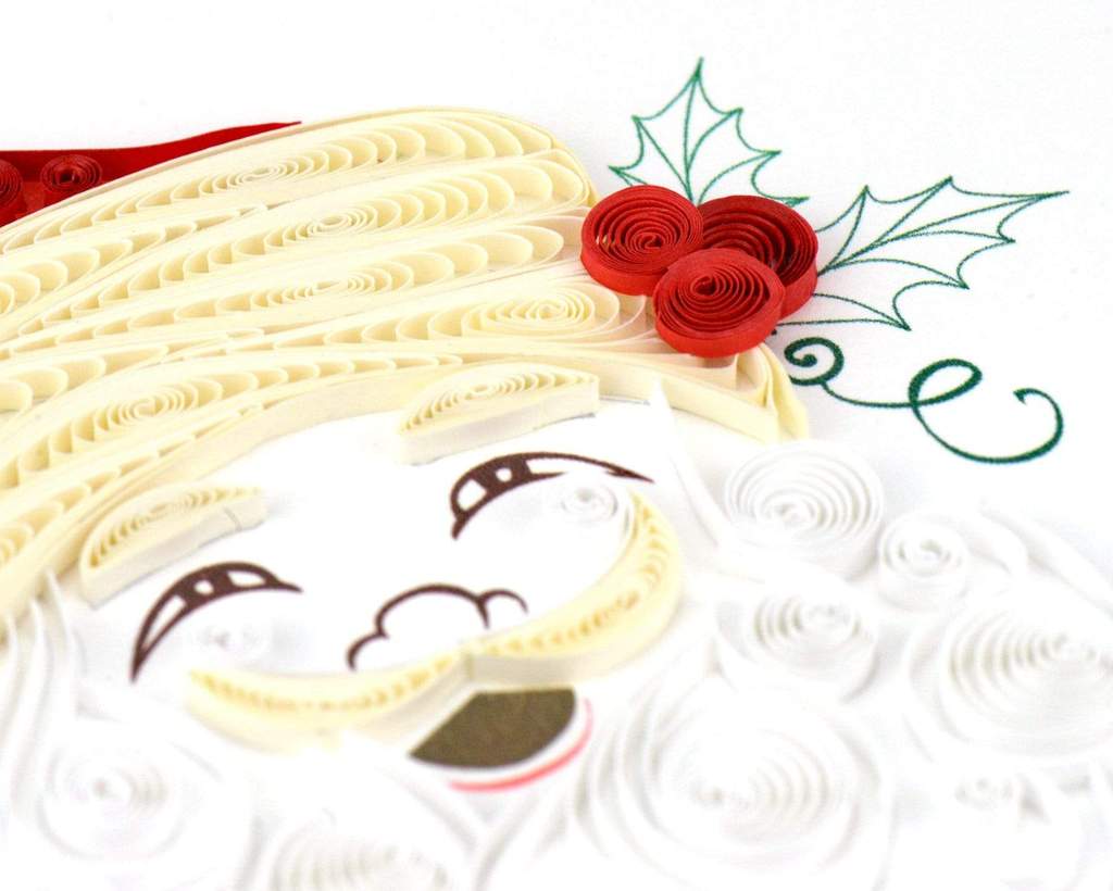 Quilled Santa Beard Christmas Card