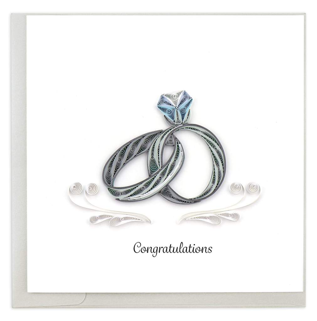 Quilled Wedding Rings Card