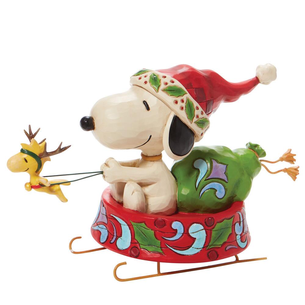 Santa Snoopy in Dog Bowl Sled